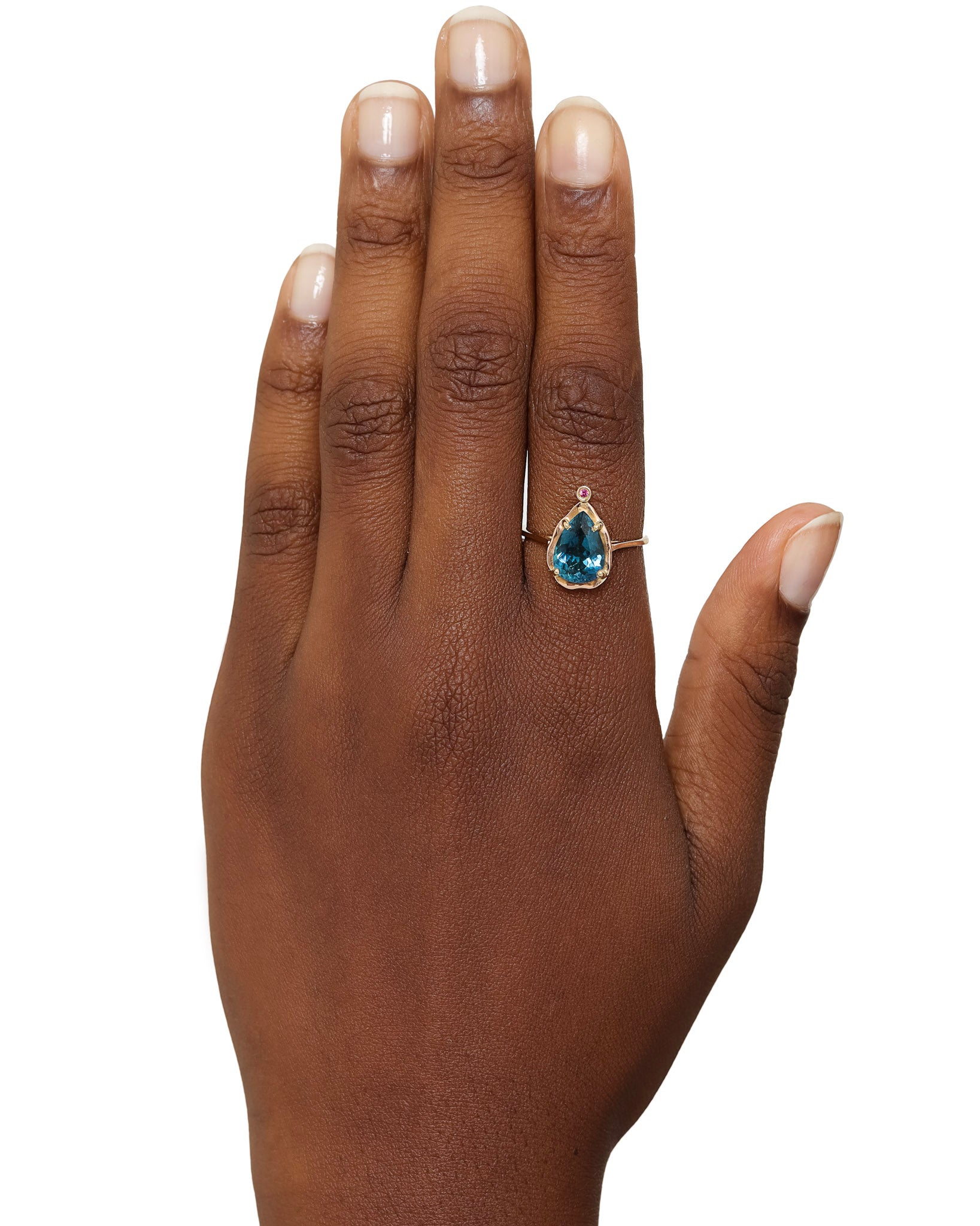Anel Turmalina 2,33 CT E Rubi