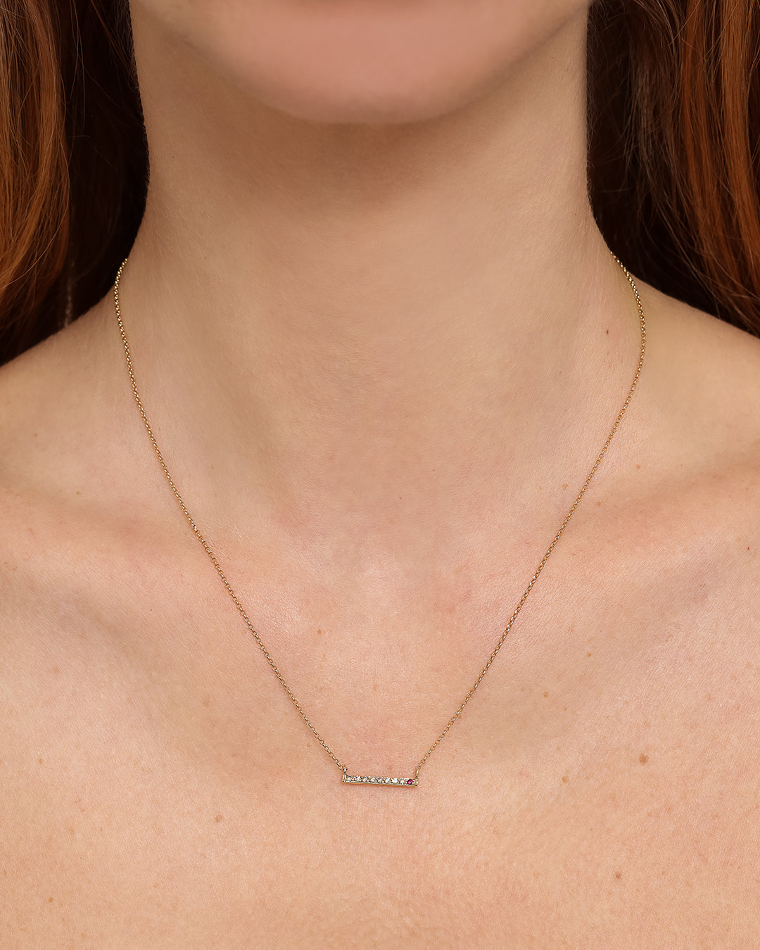 Colar Palito E Diamante Brown