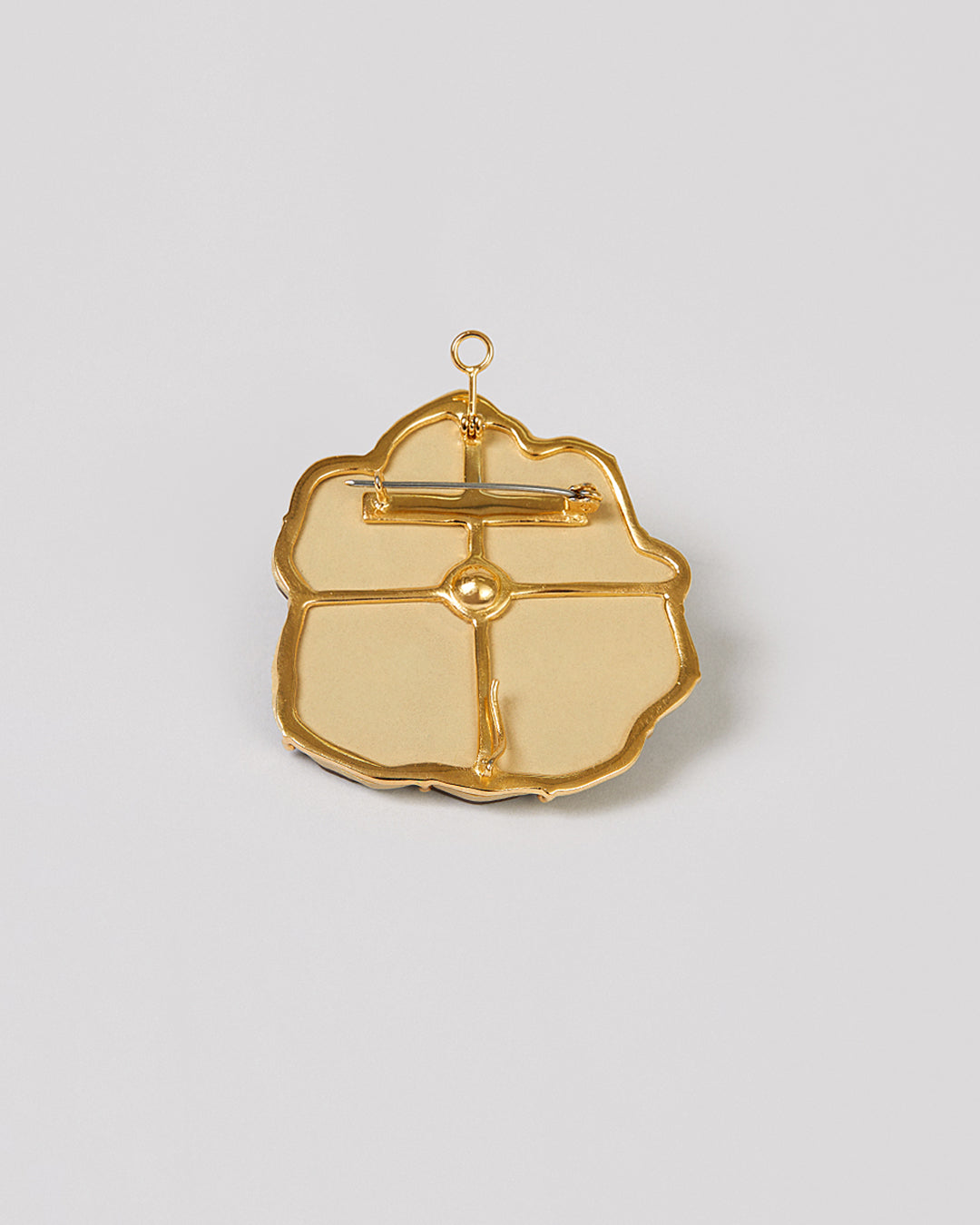 Broche Peônia Flex Dourado