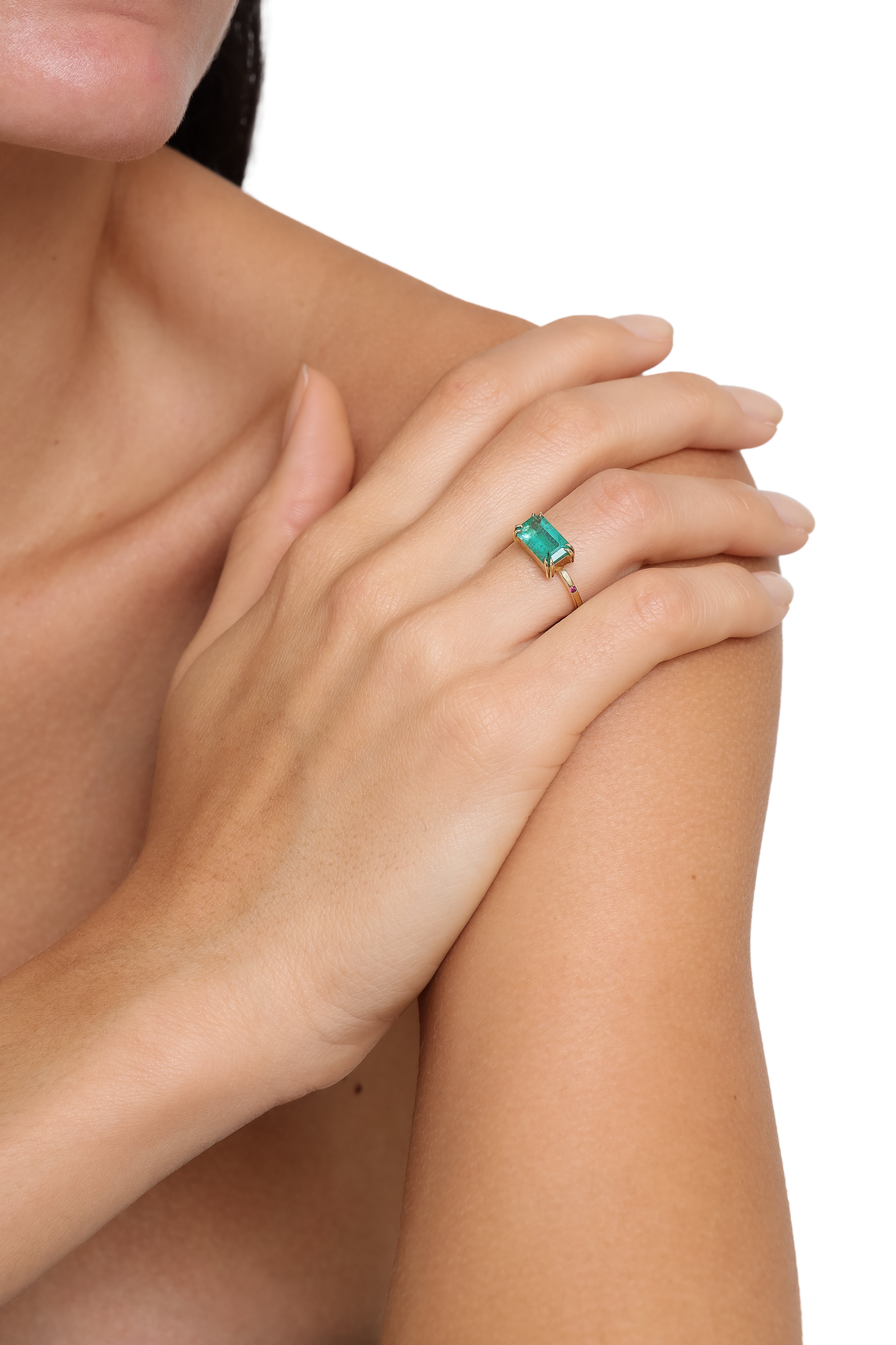 Anel Esmeralda 1,72 CT E Rubi