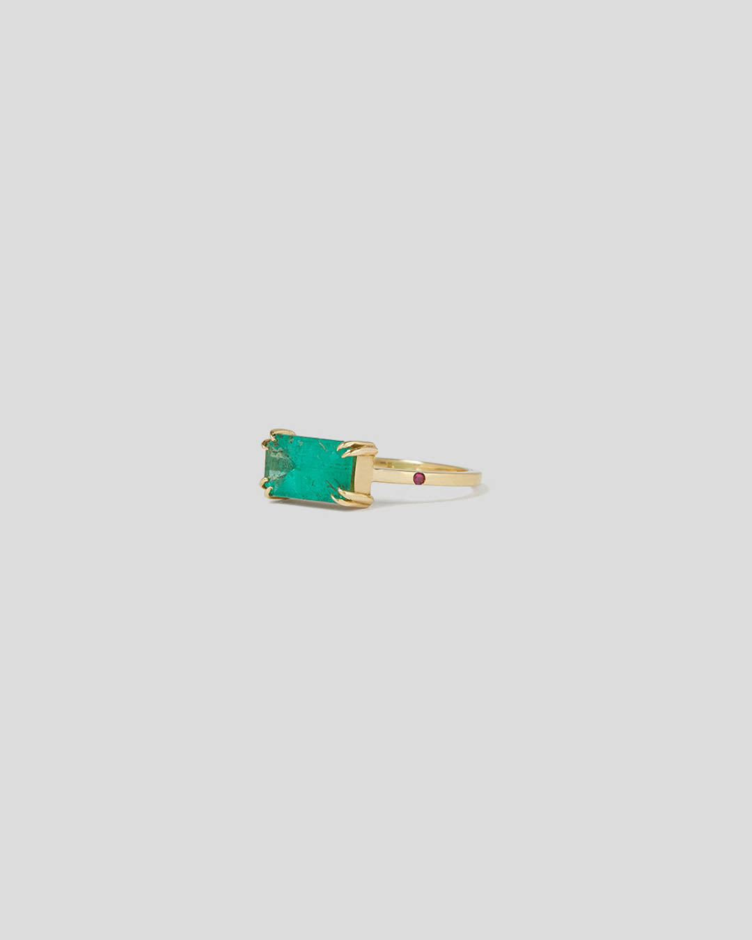 Anel Esmeralda 1,72 CT E Rubi