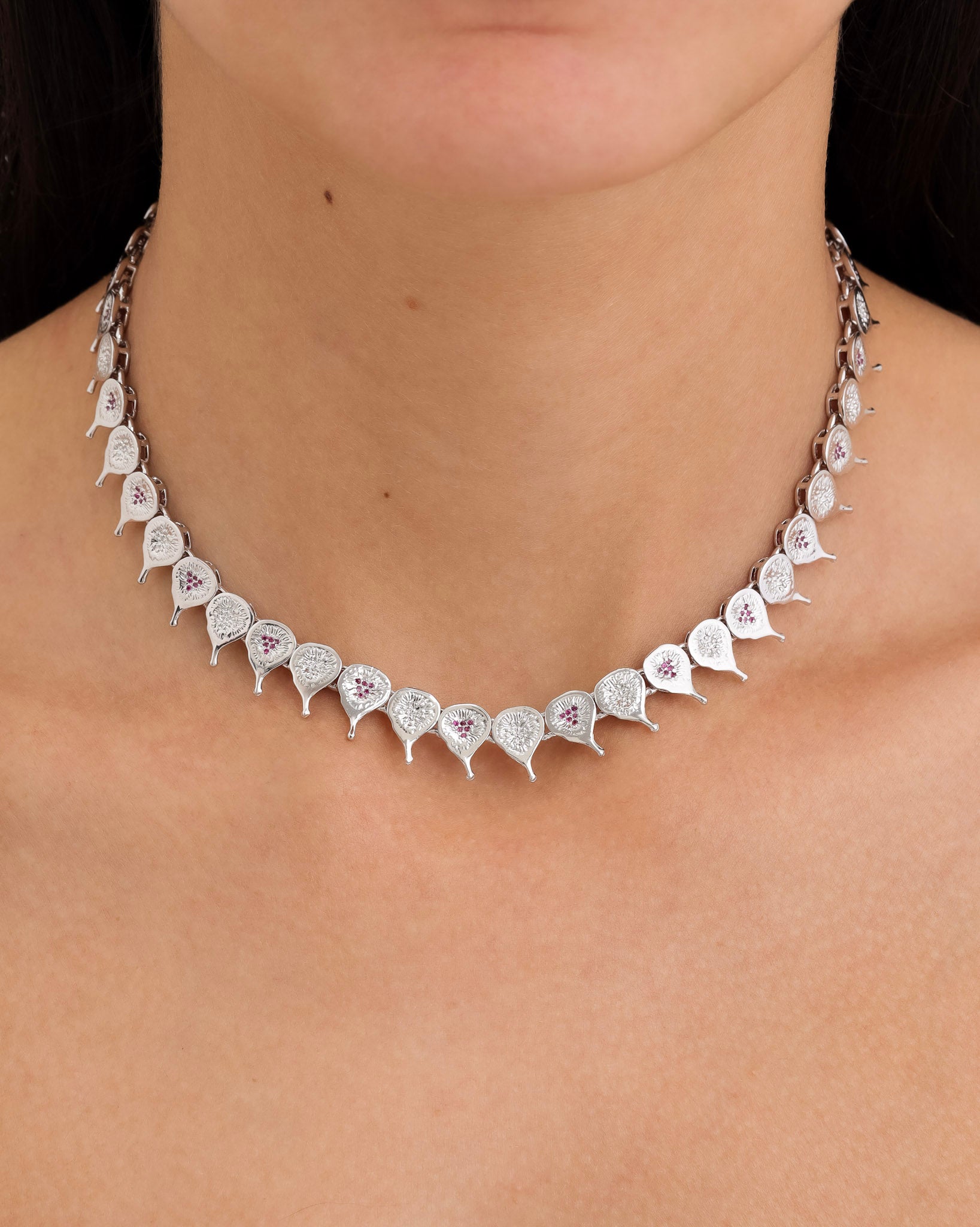 Choker Riviera Figos E Rubis Ródio