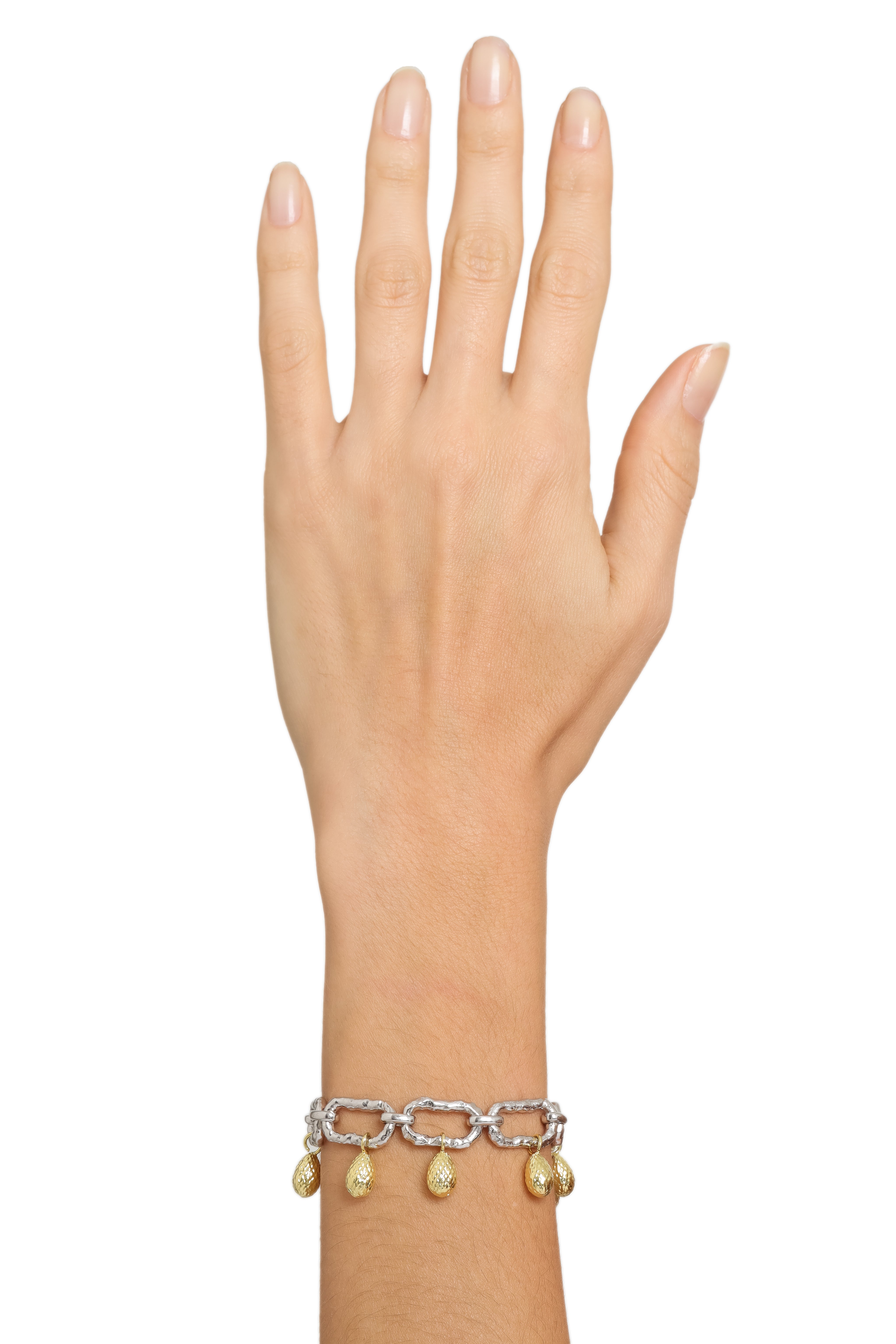 Pulseira Choker Elos Ret E Ovos De Fênix