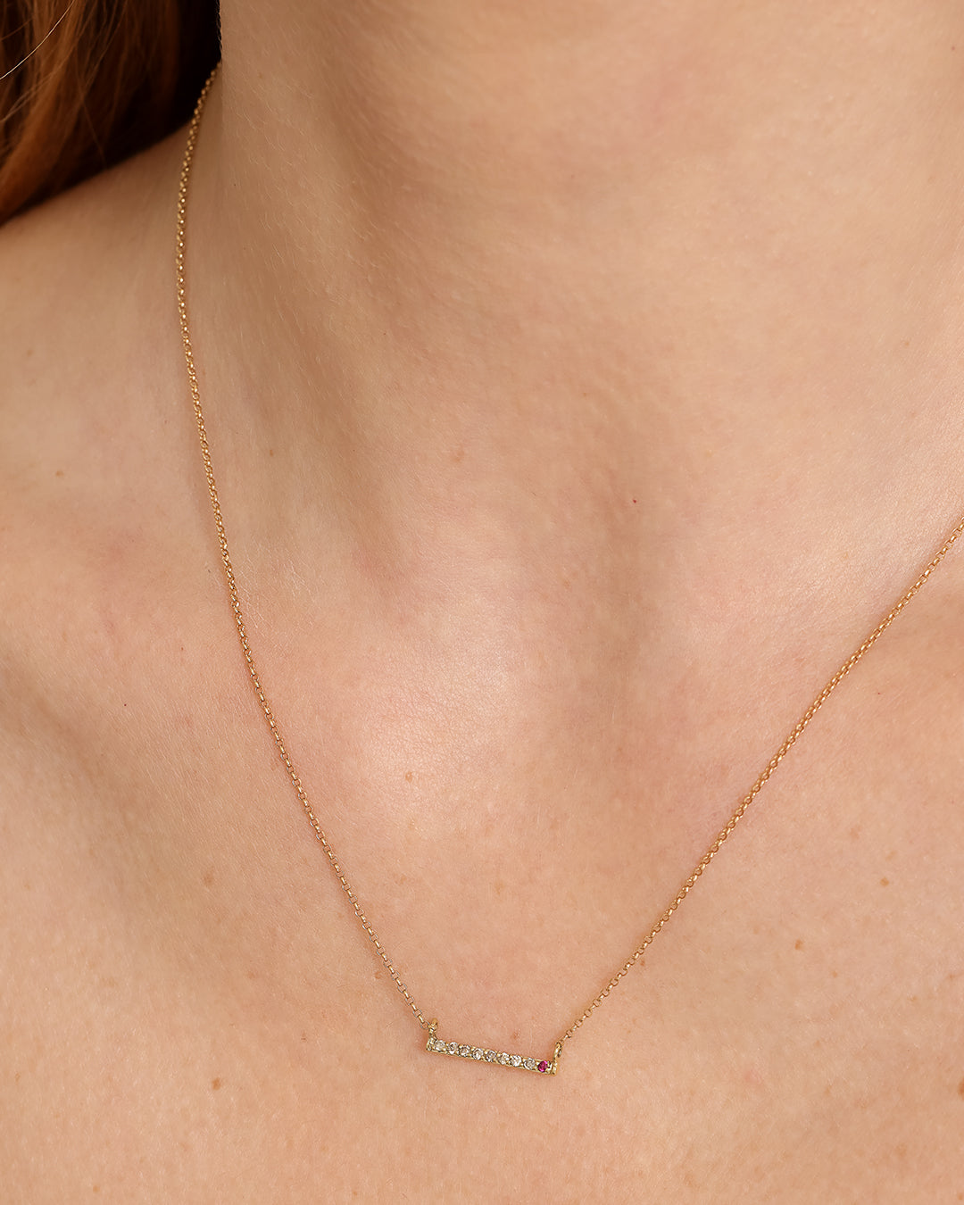 Colar Palito E Diamante Brown