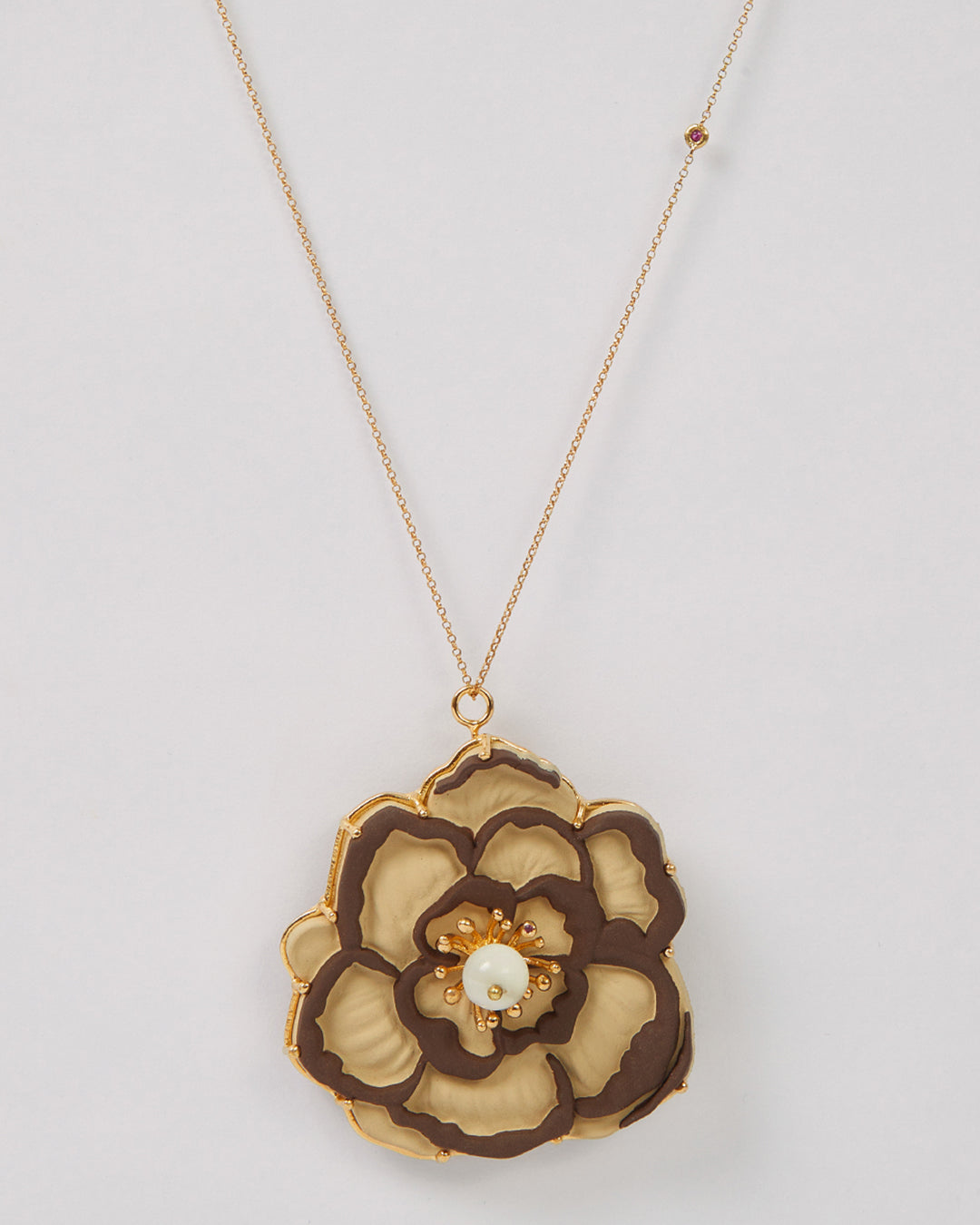 Broche Peônia Flex Dourado
