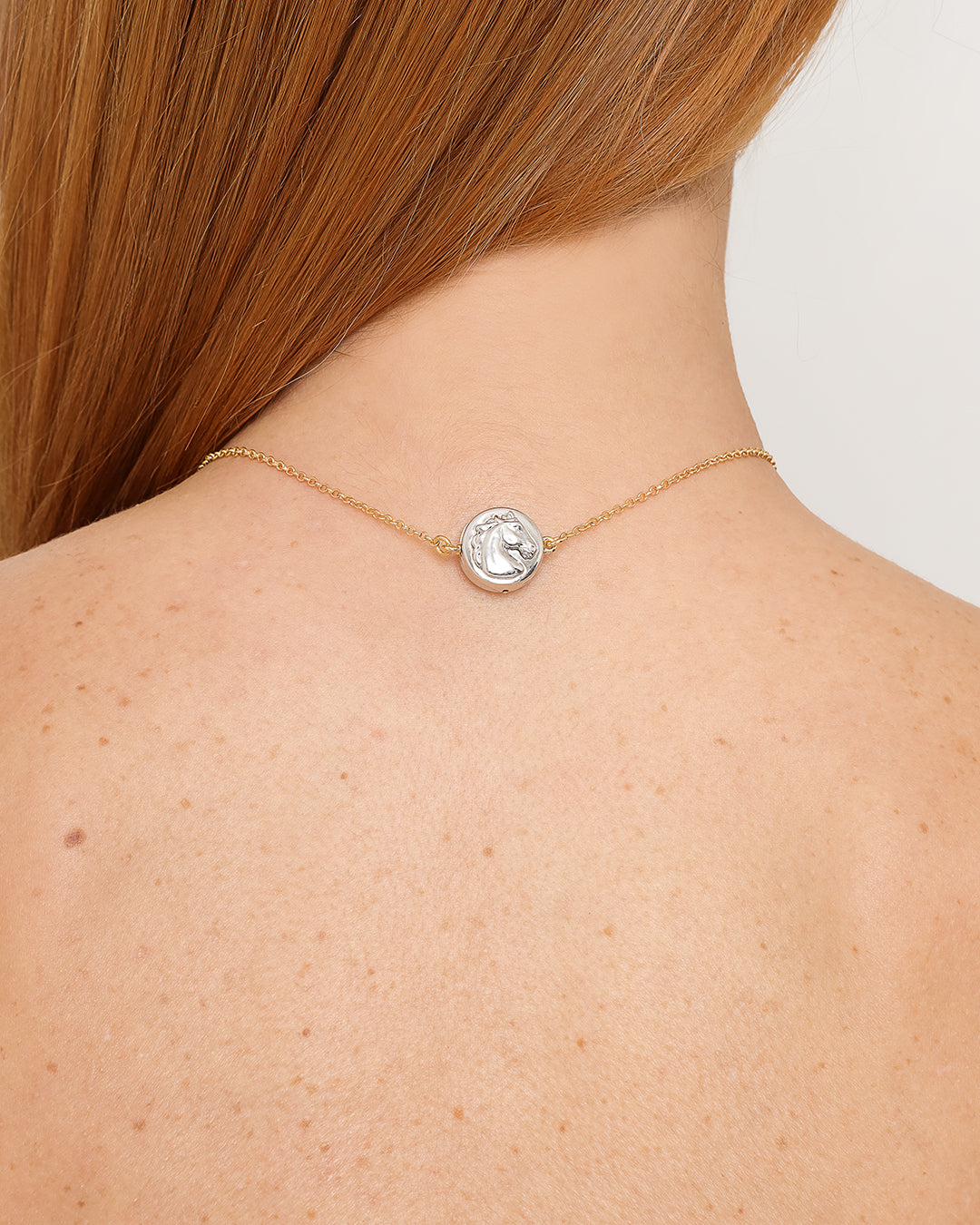 Choker Cavalos Dourado