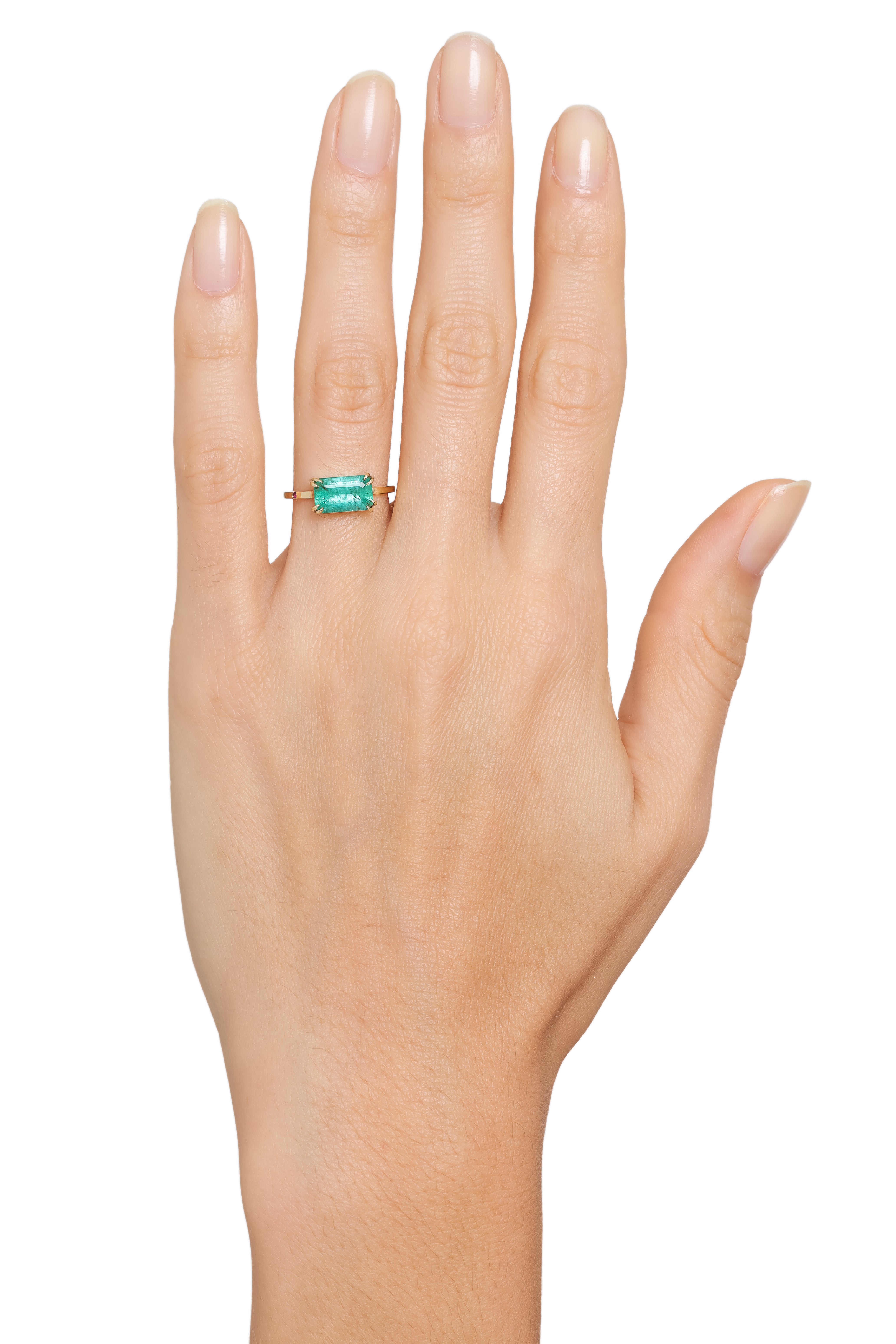 Anel Esmeralda 1,72 CT E Rubi