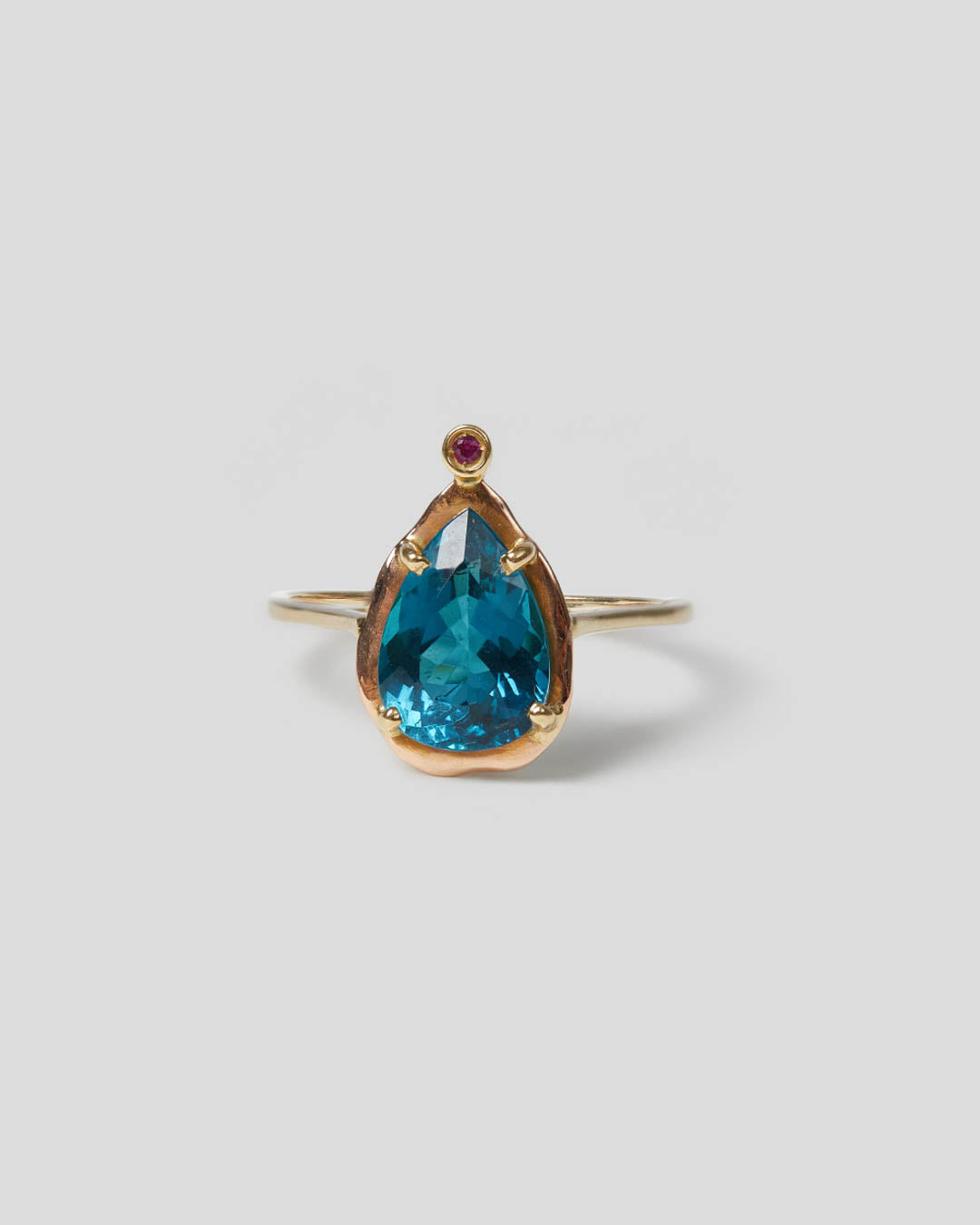 Anel Turmalina 2,33 CT E Rubi