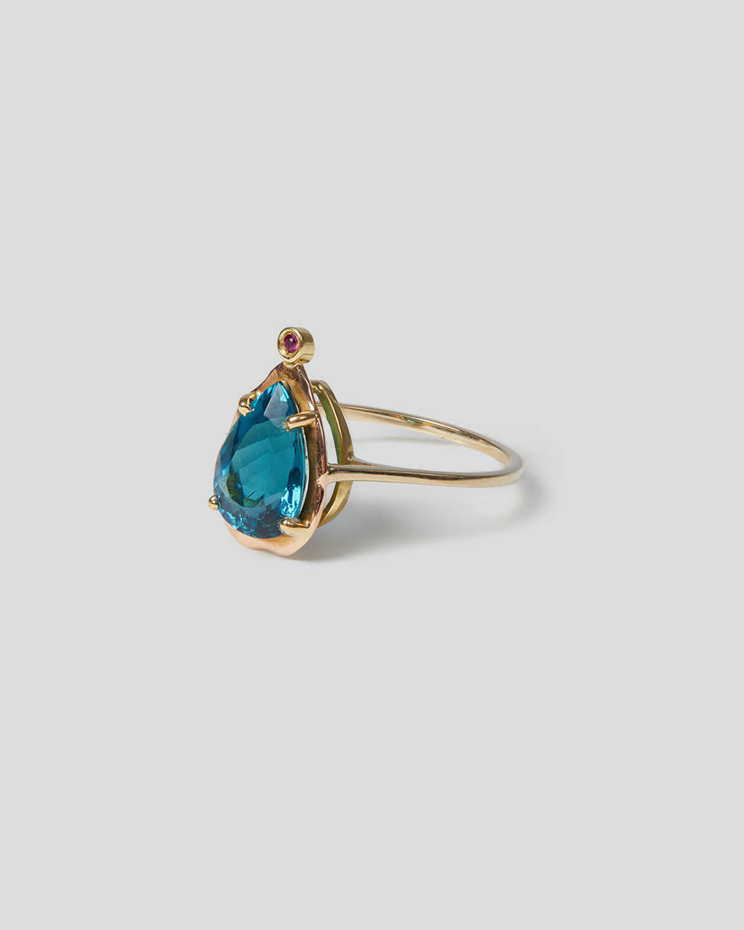 Anel Turmalina 2,33 CT E Rubi
